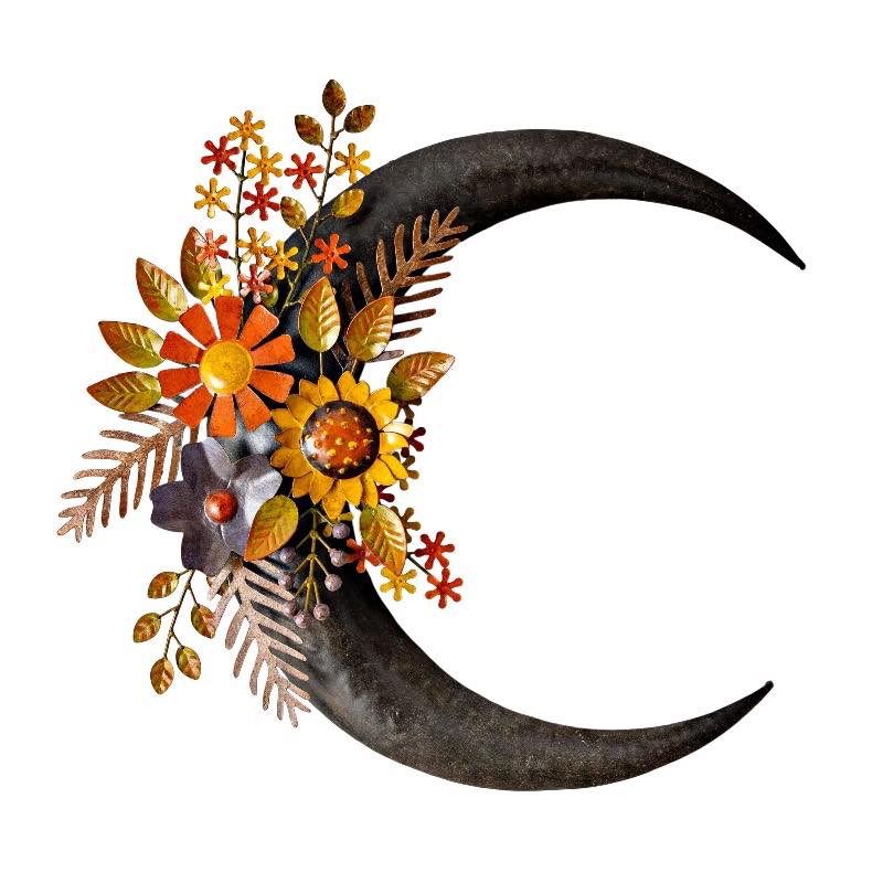 Metal Crescent Moon Harvest Wall Art