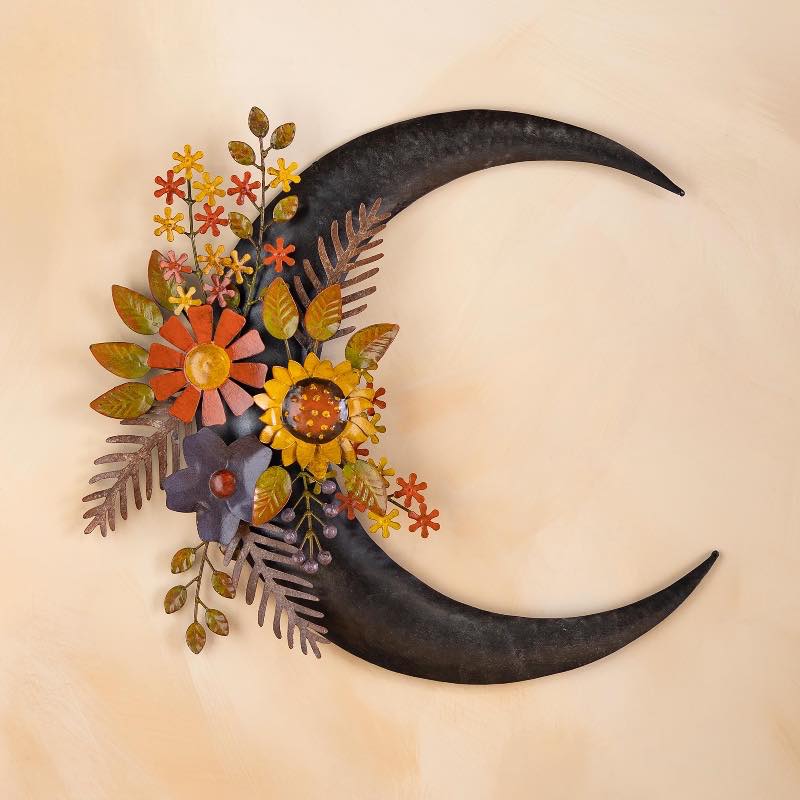 Metal Crescent Moon Harvest Wall Art