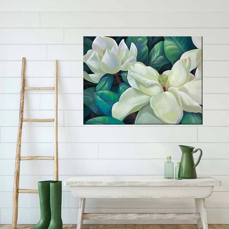 Indoor/Outdoor Magnolia Flower Wall Art