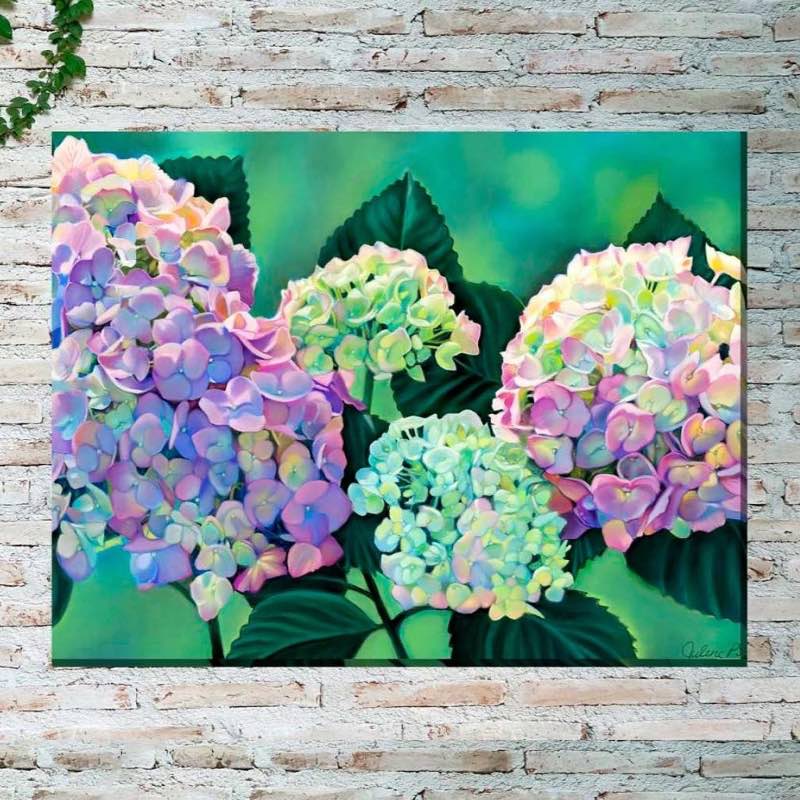 Indoor/Outdoor Hydrangea Flower Wall Art