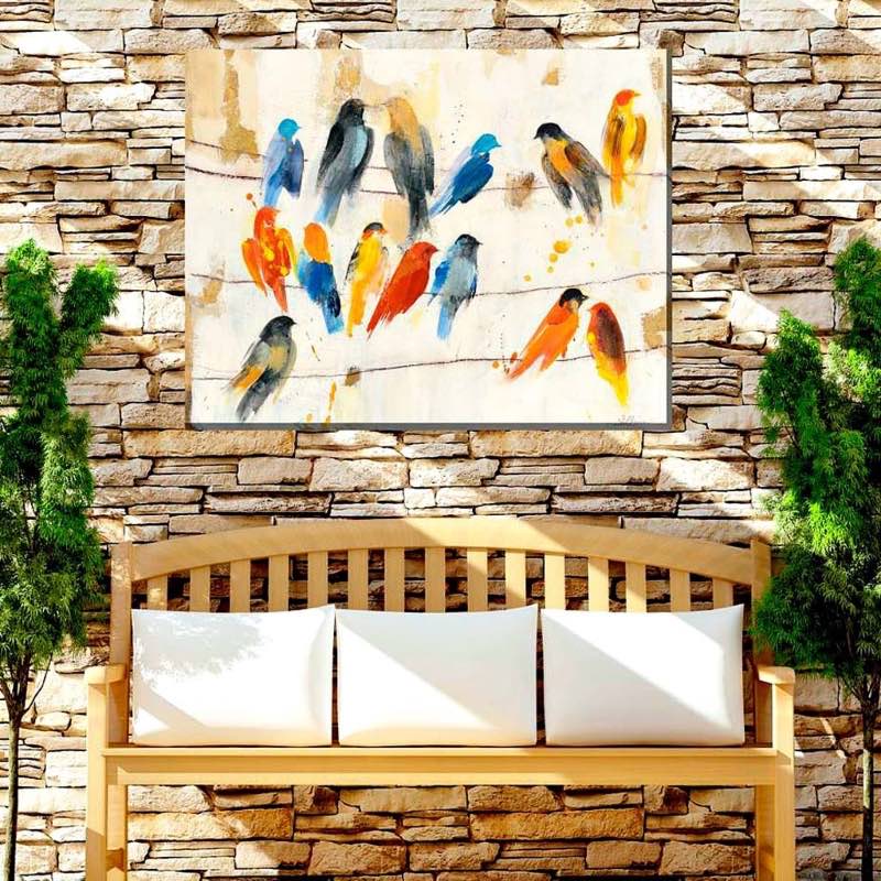 Indoor/Outdoor Chitter Chatter Birds Wall Art