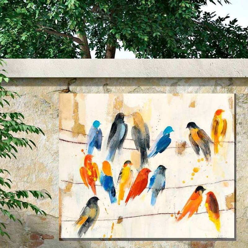 Indoor/Outdoor Chitter Chatter Birds Wall Art