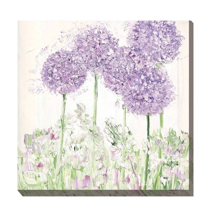 Indoor/Outdoor Purple Allium Wall Art