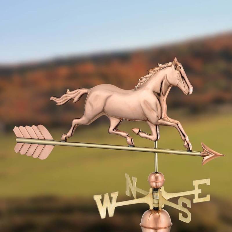 Copper and Brass Horse Weathervane