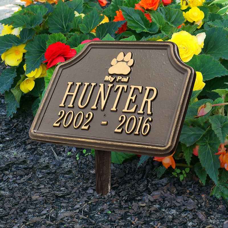 My Pal Customizable Metal Dog Memorial Marker Stake - Bronze