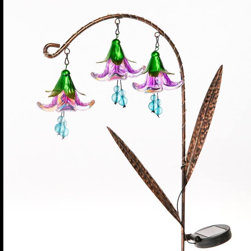 Solar Hanging Flower Stake (Purple)