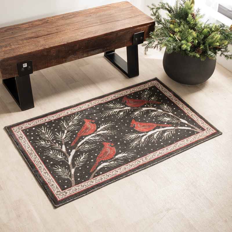 Vista II Winter Cardinal Hearth Rug
