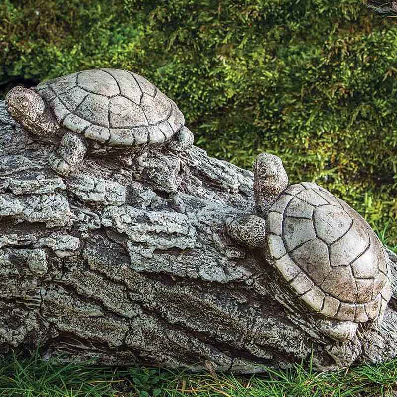 Traffic Jam Turtles On Log Sculpture