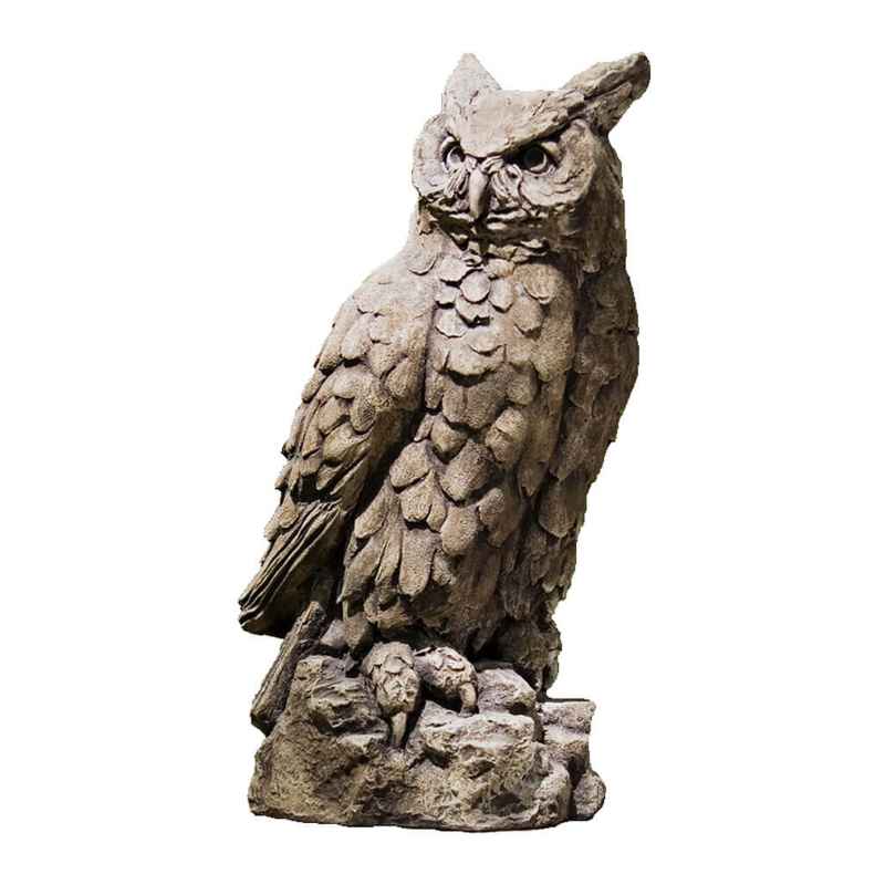 Large Horned Owl Statue