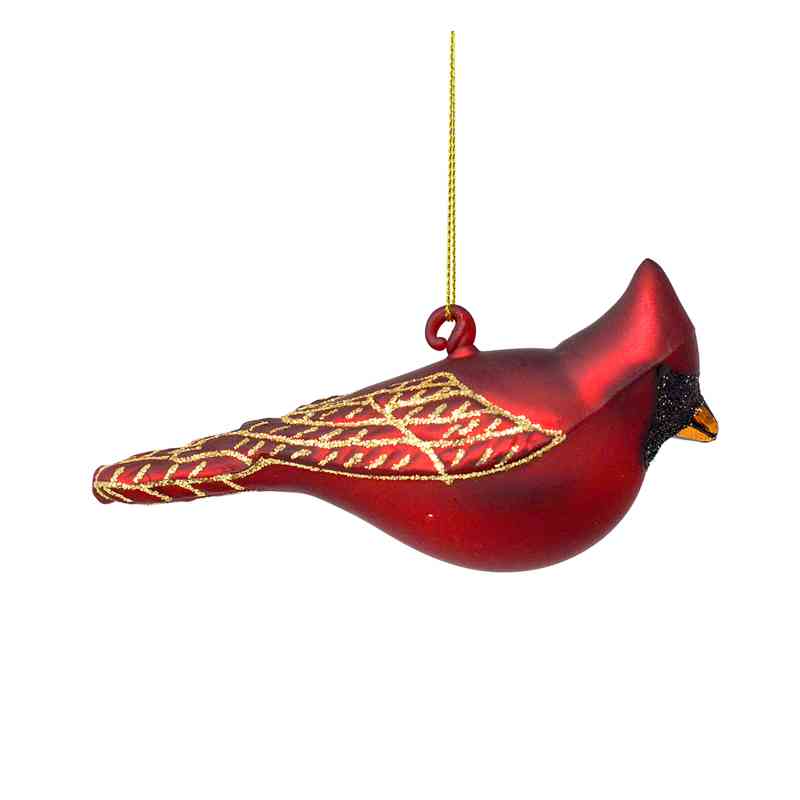 Handblown Glass Northern Cardinal Ornament