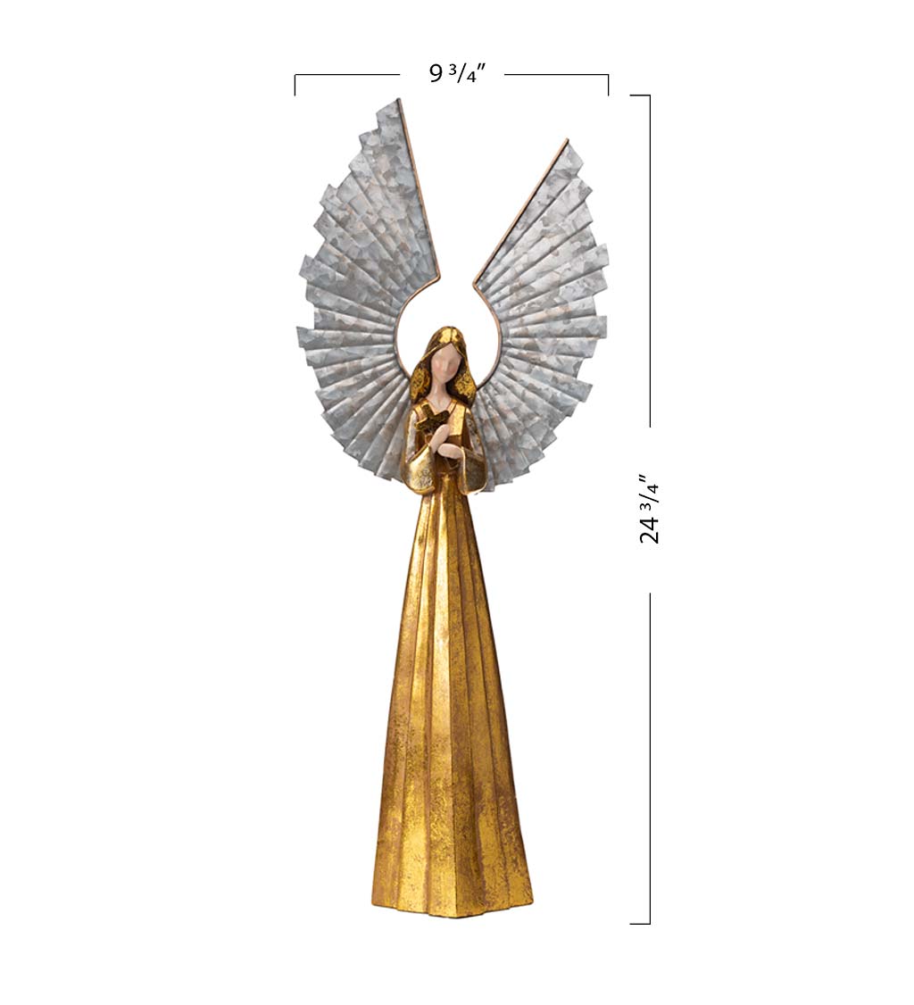Golden Angels with Raised Metal Wings | Home Accents | For the Home ...