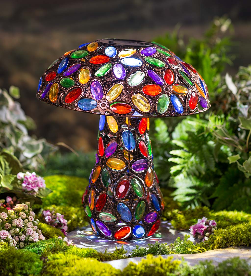 Colorful Solar Lighted Mushroom | Wind and Weather