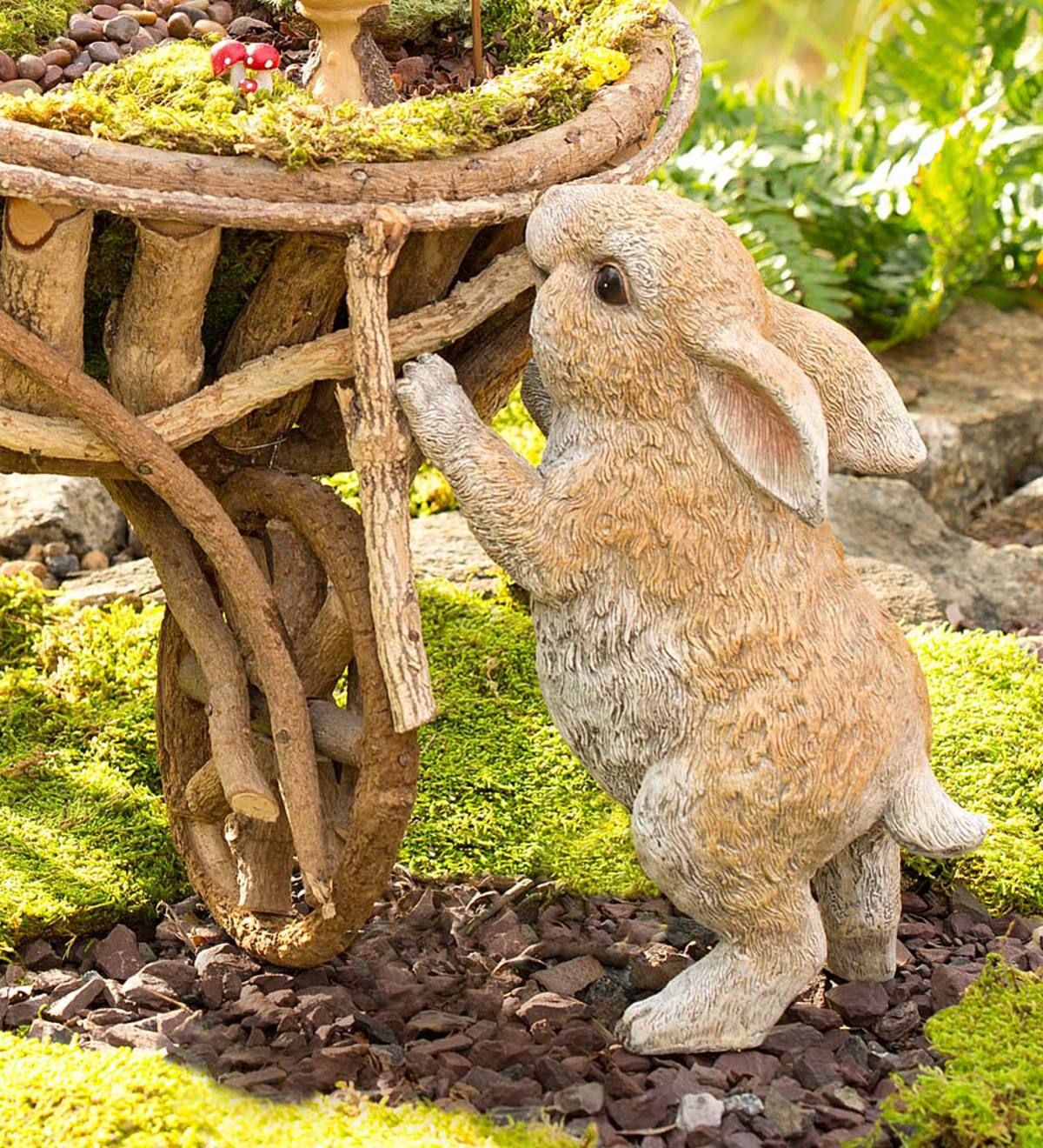 Standing Rabbit Garden Statue Yard And Garden Decor Collections