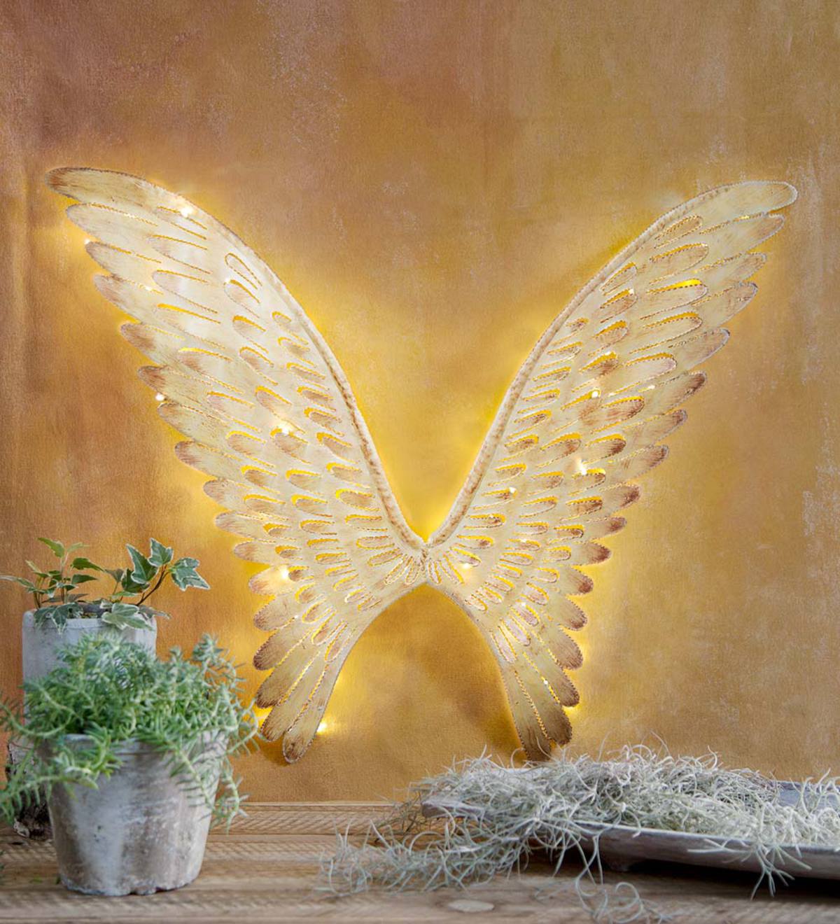glowing angel wings